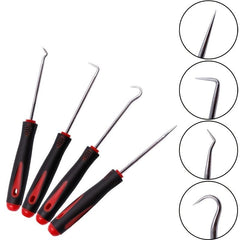 4pc Car Pick & Hook Set Seal Gasket Remover Precision Hook Screwdriver Set