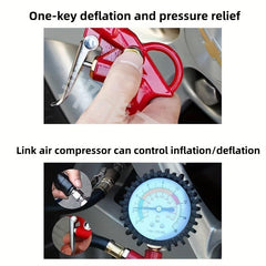 Improve Tire Performance with Tire Pressure Gauge & Inflator Gun