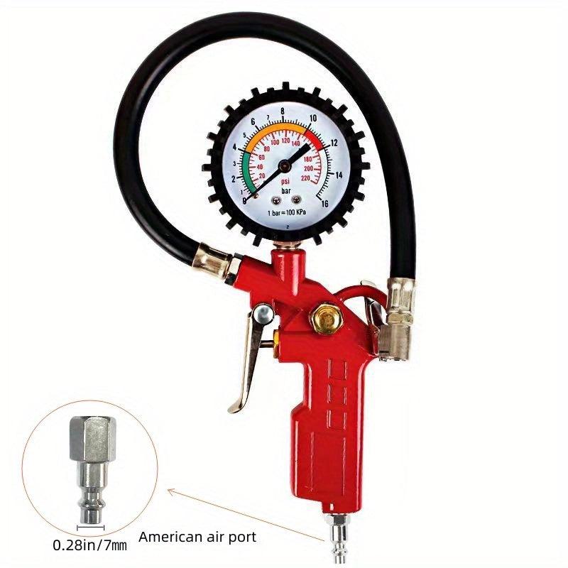 Improve Tire Performance with Tire Pressure Gauge & Inflator Gun