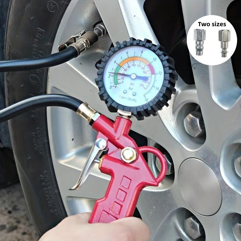 Improve Tire Performance with Tire Pressure Gauge & Inflator Gun