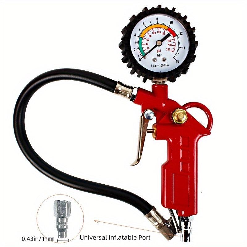 Improve Tire Performance with Tire Pressure Gauge & Inflator Gun