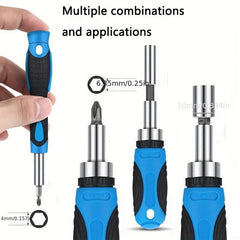 Ratchet Screwdriver Bit Set Slotted Cross & Universal Tools