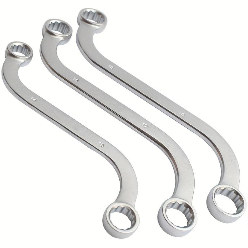 5Pcs S Type 10 19mm 12 Point Box Ends Double Headed Wrench Car Repair Tool