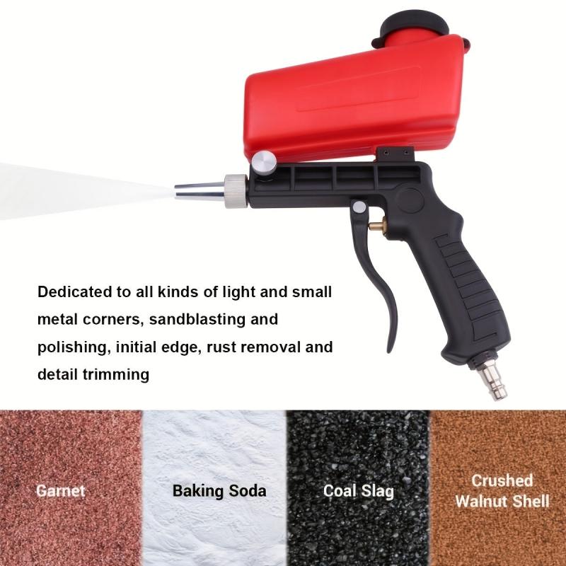 90psi Portable Gravity Sandblasting Gun Aluminium Pneumatic Sandblaster