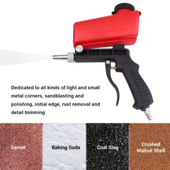 90psi Portable Gravity Sandblasting Gun Aluminium Pneumatic Sandblaster