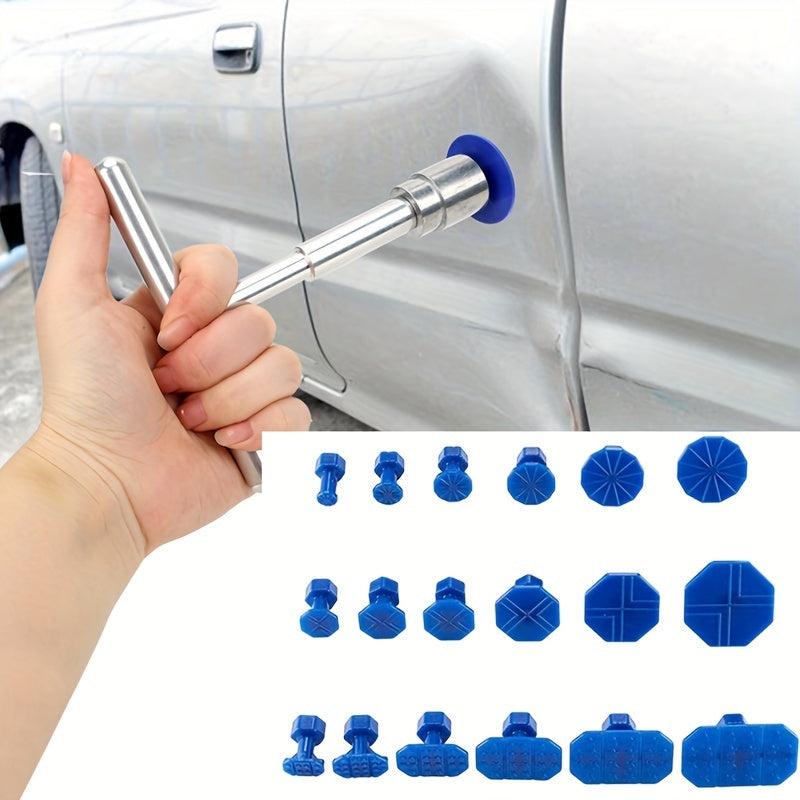 Car Dent Repair Puller Kit with 12/18 Glue Tabs Metal T Handle Dent Remover
