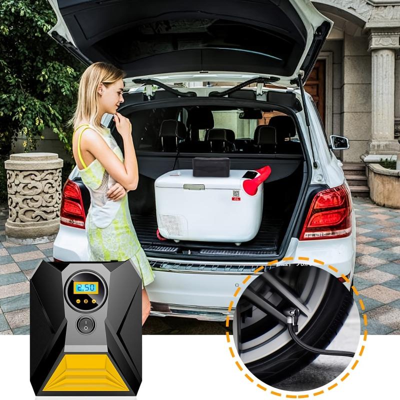 DC Portable Air Compressor 150 Psi Inflator with LED Light
