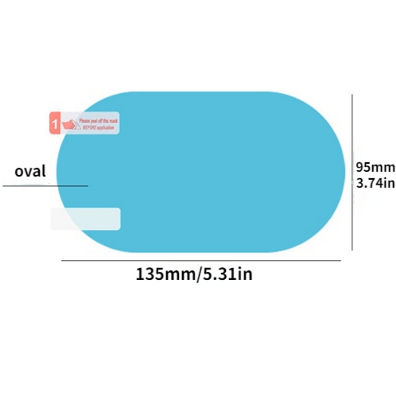 2pcs Car Rear Lens Anti Rain Film Reflective Mirror Nanocrysmic Anti Rain Film