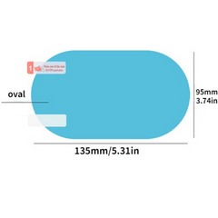 2pcs Car Rear Lens Anti Rain Film Reflective Mirror Nanocrysmic Anti Rain Film