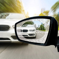 2pcs Car Rear Lens Anti Rain Film Reflective Mirror Nanocrysmic Anti Rain Film