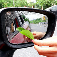 2pcs Car Rear Lens Anti Rain Film Reflective Mirror Nanocrysmic Anti Rain Film