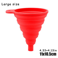Large Car Engine Funnel Universal Silicone Liquid Funnel Foldable Portable