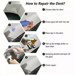 90pcs Car Dent Removal Pulling Tabs Set for Paintless Dent Repair