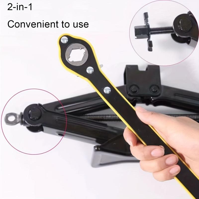 Car Jack Ratchet Wrench Automatic Lug Wrench Hex and Cross