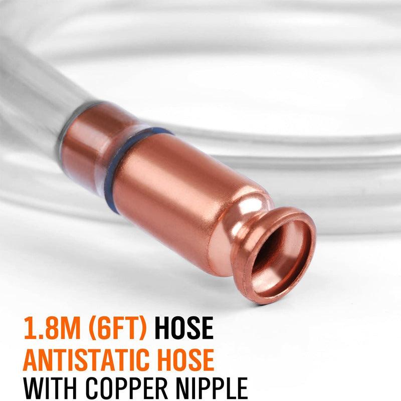 Safety Siphon Hose Pump 6ft For Gasoline, Cars, Boats, Mowers, Self Priming Pump