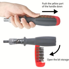 1pc Ratchet Screwdriver with Magnetic Bit 10 in 1 Set