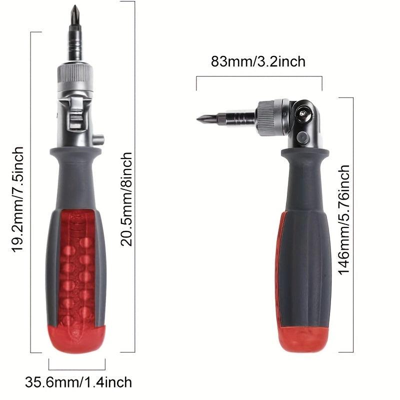 1pc Ratchet Screwdriver with Magnetic Bit 10 in 1 Set