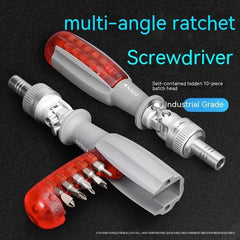 1pc Ratchet Screwdriver with Magnetic Bit 10 in 1 Set