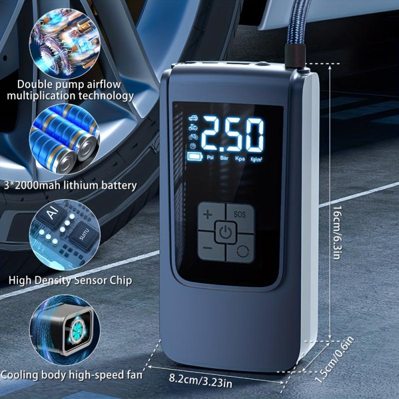 12V 150psi Car Air Compressor Inflator Pump Inflate Tires Quickly