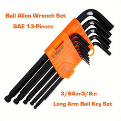 9pcs 13pcs Hex Wrench Set Long Arm Ball Star Wrench Conversion Handle Metric