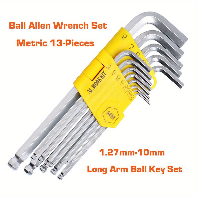 9pcs 13pcs Hex Wrench Set Long Arm Ball Star Wrench Conversion Handle Metric