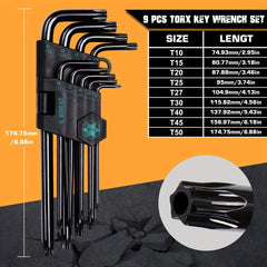 9pcs 13pcs Hex Wrench Set Long Arm Ball Star Wrench Conversion Handle Metric