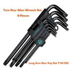 9pcs 13pcs Hex Wrench Set Long Arm Ball Star Wrench Conversion Handle Metric