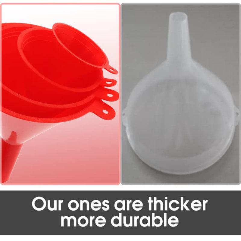 4pc Plastic Funnel for Filling Bottles Jars Container
