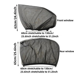 Car Window Mosquito Nets Sun Blinds UV Heat Protection