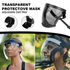 Unisex Full Shield Mask Transparent Motorcycle Riding Windproof Mask