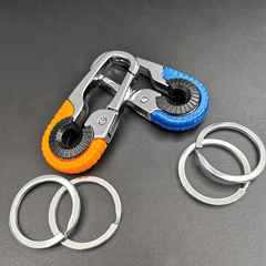 Stainless Steel Carabiner Keychain for Climbing Fishing
