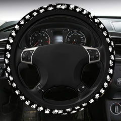 1pc Dog Paw Print Steering Wheel Cover