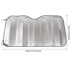 Car Windshield Sunshade Curtain with Suction Cups - Blocks UV Rays