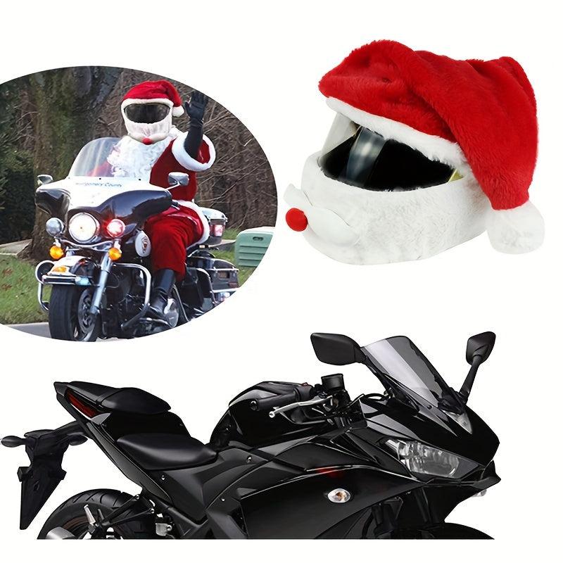 Santa Claus Motorcycle Helmets Christmas Hats Crazy Funny Design