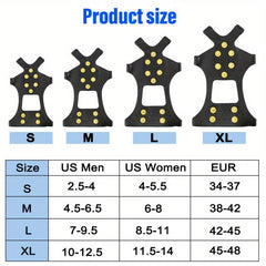10 Studs Anti-Skid Ice Snow Gripper Spike Winter Climbing Anti Slip Ice Spikes
