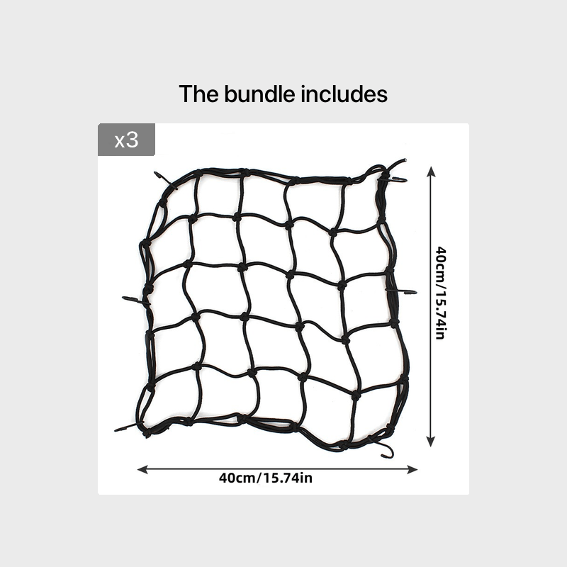 Motorcycle Helmet Net Elastic Cargo Storage Net Pocket