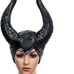 Ox Horns Witch Hat Headpiece Queen Cosplay Women Halloween Costume