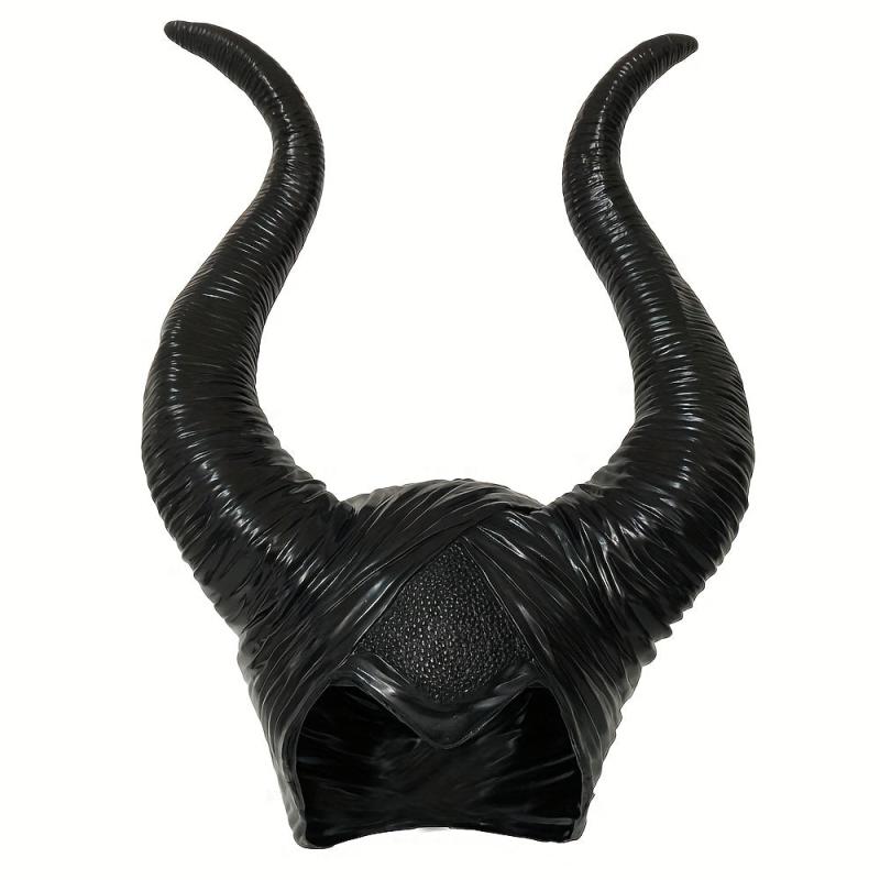 Ox Horns Witch Hat Headpiece Queen Cosplay Women Halloween Costume