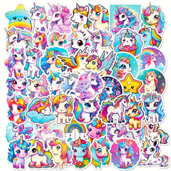50pcs Unicorn Graffiti Stickers For Laptop Water Bottle Luggage