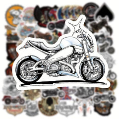50pcs Motorcycle Graffiti Stickers Helmet Waterproof Stickers