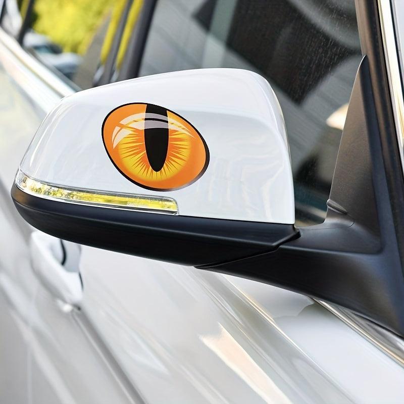 3D Stereo Reflective Cat Eye Stickers Rearview Mirror Decal Car Decoration