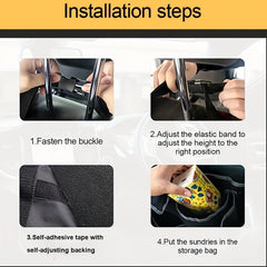 Car Trunk Bag Organizer Large Capacity Foldable Backseat Storage Mesh