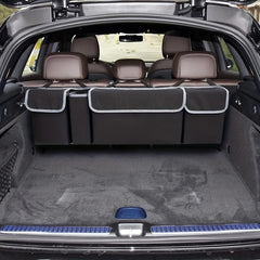 Car Trunk Bag Organizer Large Capacity Foldable Backseat Storage Mesh