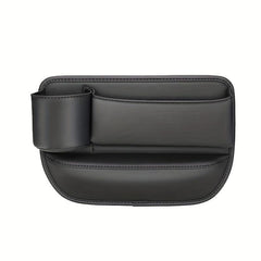 Car Faux Leather Seat Gap Storage Box Cup Holder Auto Center Console