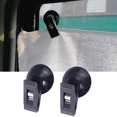 Car Window Clip Mount Suction Cap Holder for Sunshade Curtain Towel