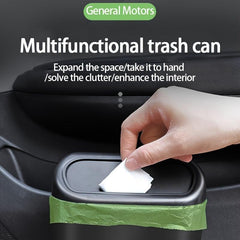 Eco Friendly Car Trash Can Door Hanging Storage Bucket With Lid
