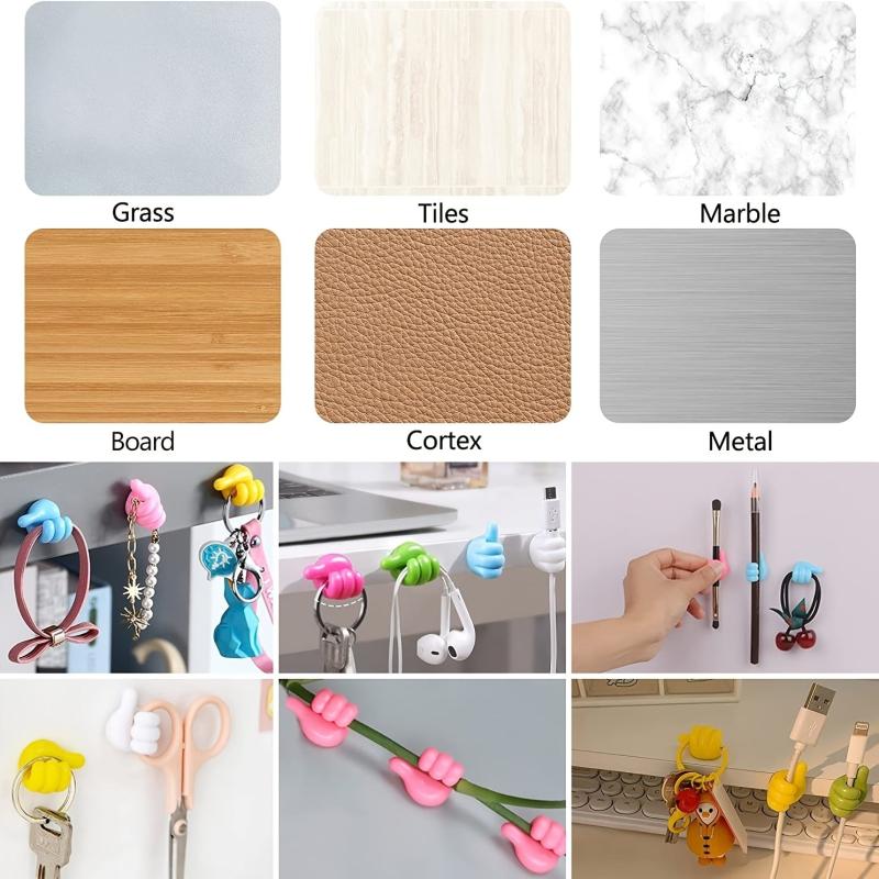 20pcs Cable Holder Hooks Keep Home & Car Organized