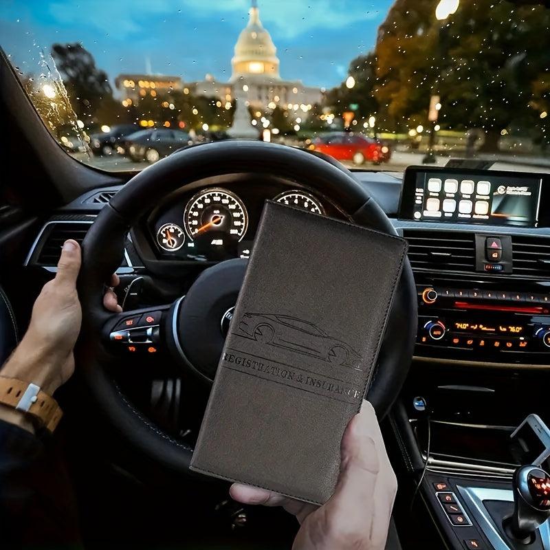 PU Wallet Car Registration And Insurance Holder
