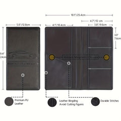 PU Wallet Car Registration And Insurance Holder