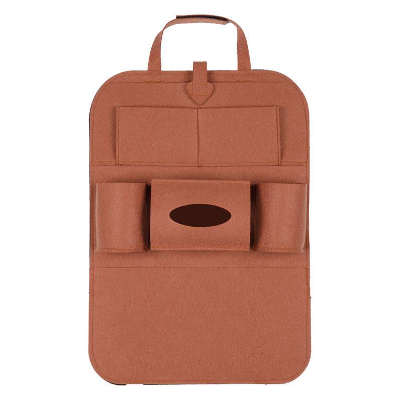Car Seat Back Storage Bag Rear Seat Finisher Storage Bag Kick Pad Car Rear Seat
